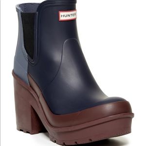 Hunter Block Heel Chelsea Boot